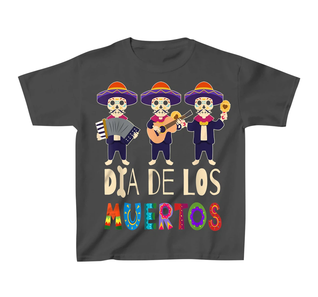 Guitar Sugar Skull Day Of Death Dia De Los Muertos 2021 T-Shirt, Kid T-Shirt and Women T-Shirt