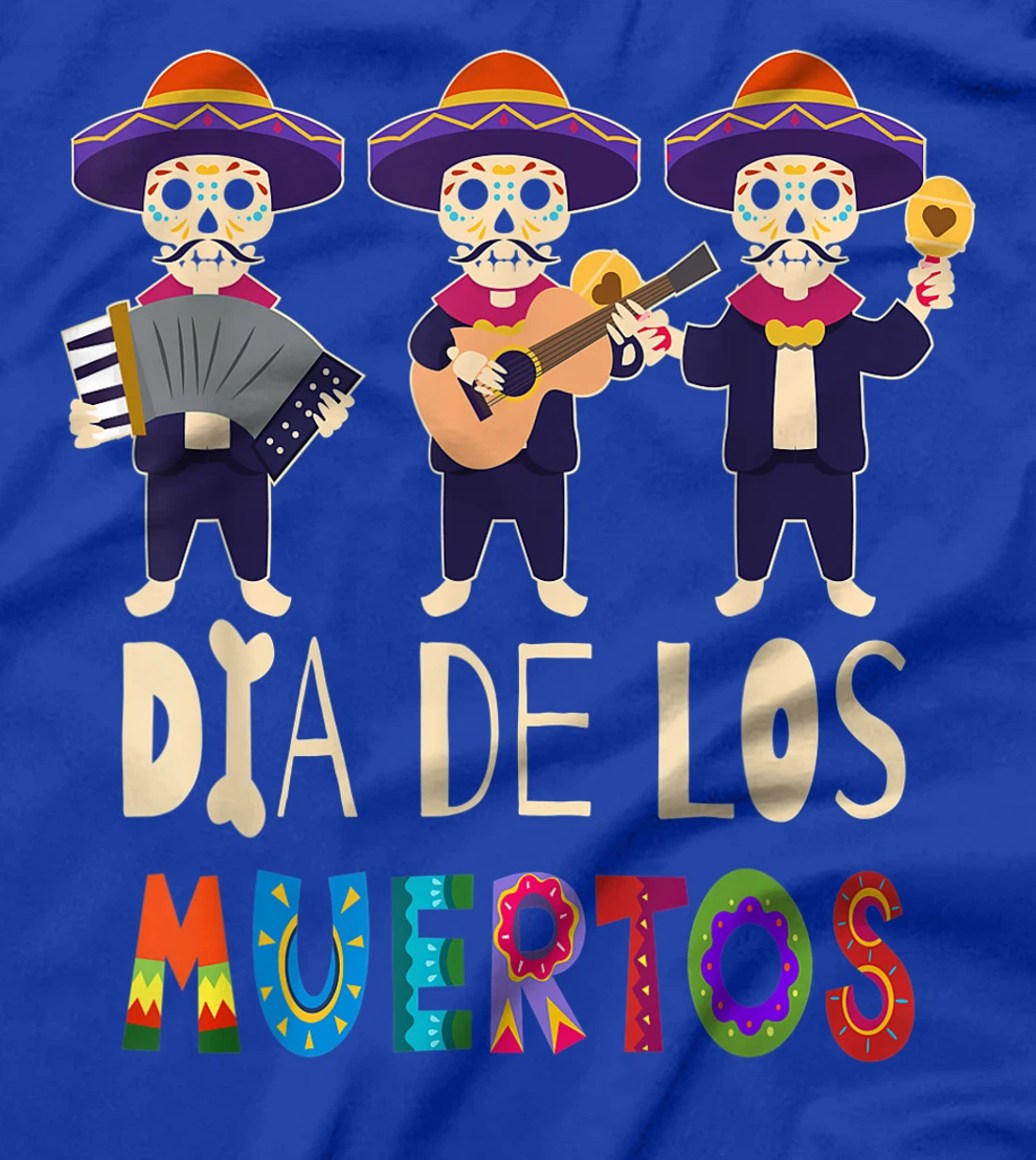 Guitar Sugar Skull Day Of Death Dia De Los Muertos 2021 T-Shirt, Kid T-Shirt and Women T-Shirt