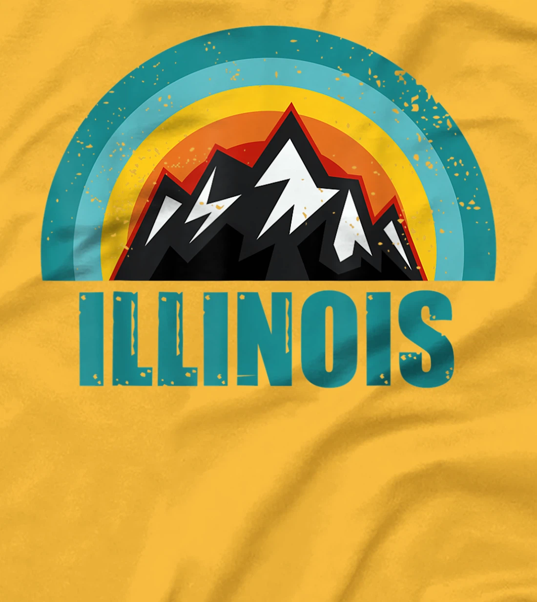 Womens Illinois Retro Sunset Gifts American States T-Shirt, Kid T-Shirt and Women T-Shirt
