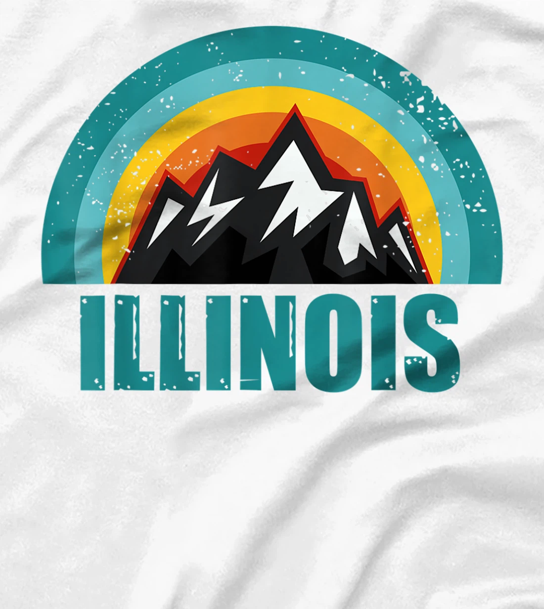Womens Illinois Retro Sunset Gifts American States T-Shirt, Kid T-Shirt and Women T-Shirt