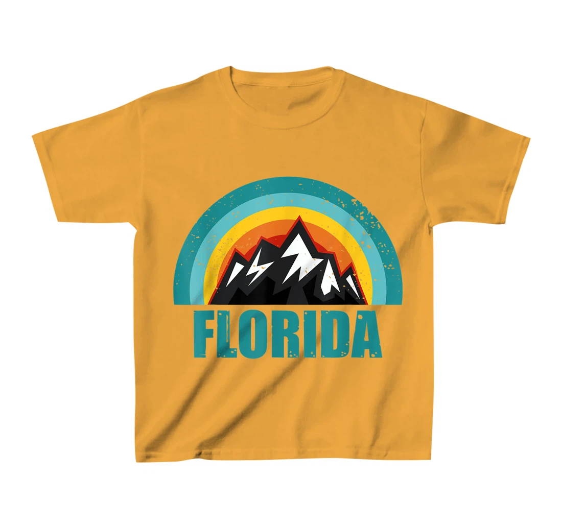 Womens Florida Retro Sunset Gifts American States T-Shirt, Kid T-Shirt and Women T-Shirt