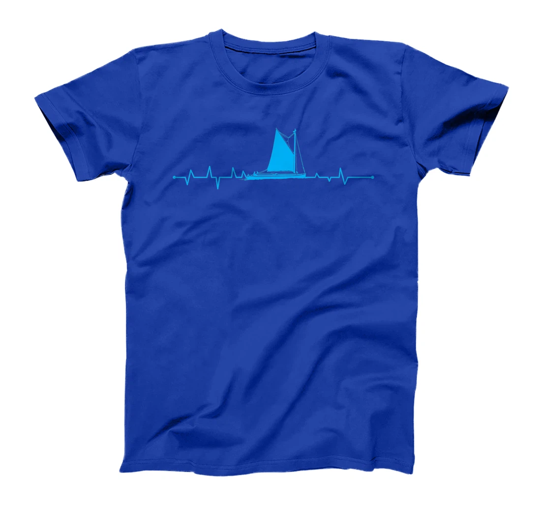 Sailboat Heartbeat For Sailor Fishermen Boat Lover T-Shirt, Women T-Shirt