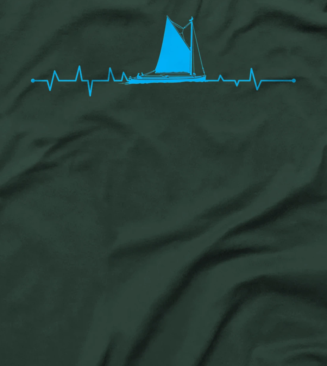 Sailboat Heartbeat For Sailor Fishermen Boat Lover T-Shirt, Women T-Shirt