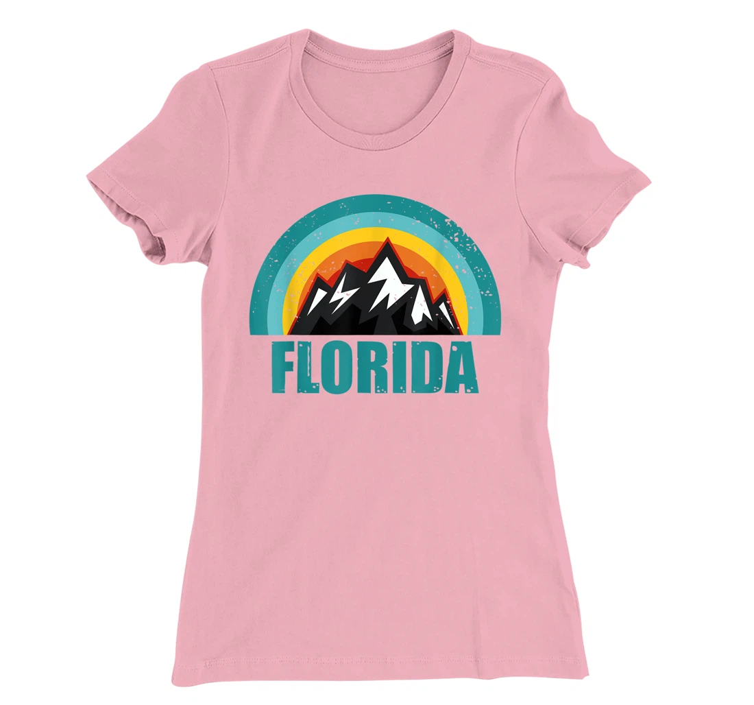 Womens Florida Retro Sunset Gifts American States T-Shirt, Kid T-Shirt and Women T-Shirt