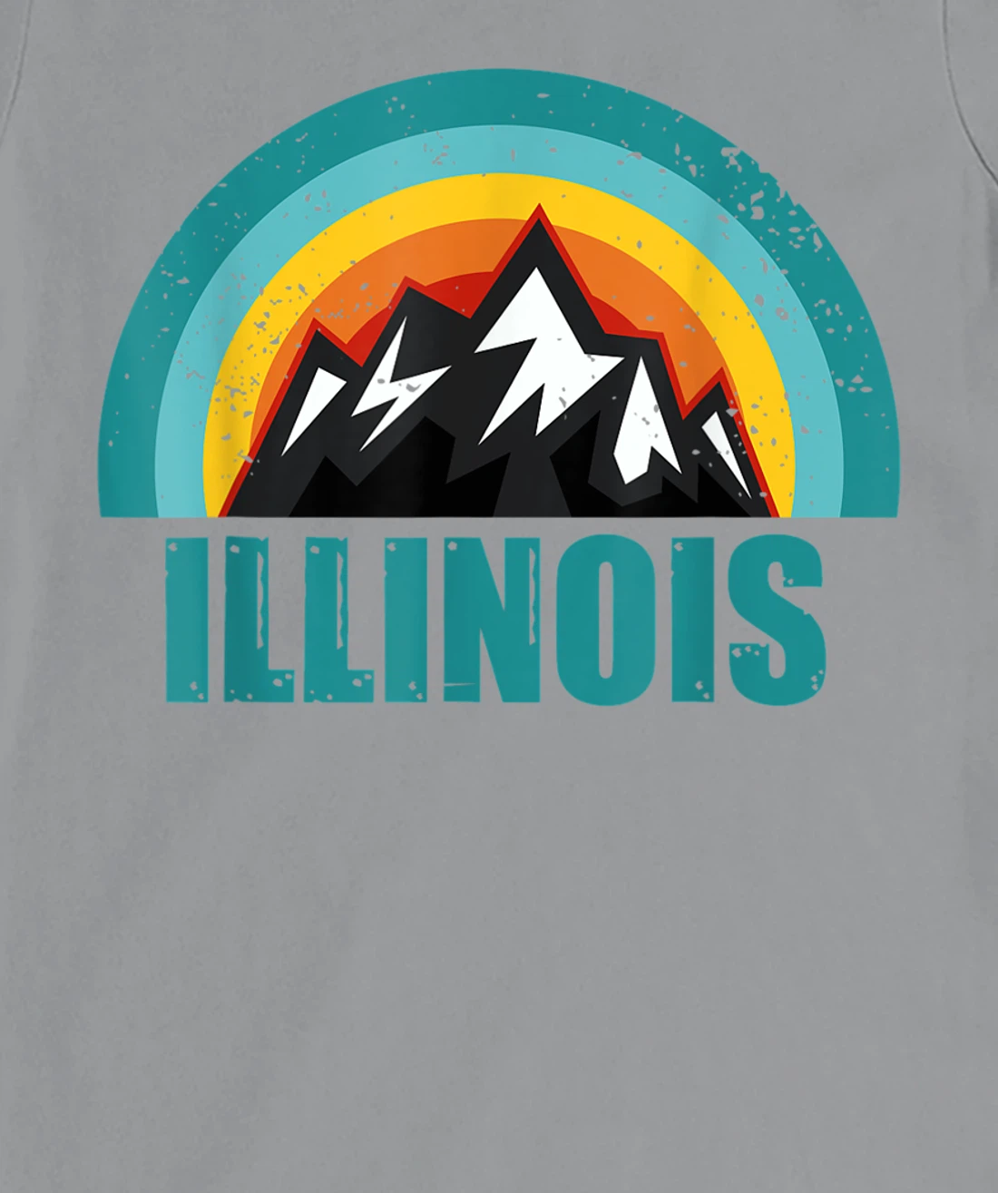 Womens Illinois Retro Sunset Gifts American States T-Shirt, Kid T-Shirt and Women T-Shirt