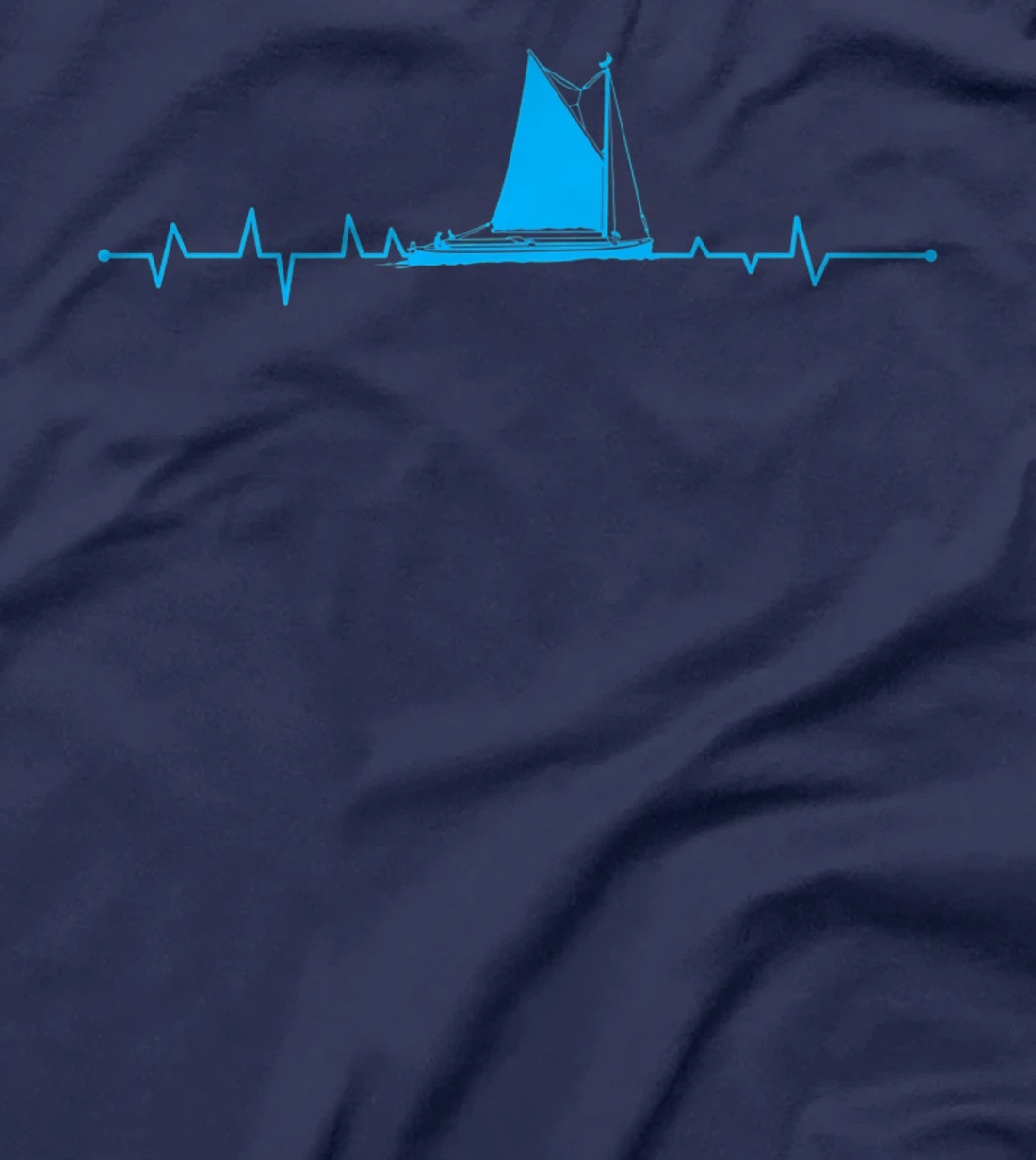 Sailboat Heartbeat For Sailor Fishermen Boat Lover T-Shirt, Women T-Shirt
