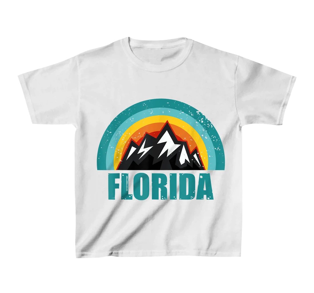 Womens Florida Retro Sunset Gifts American States T-Shirt, Kid T-Shirt and Women T-Shirt