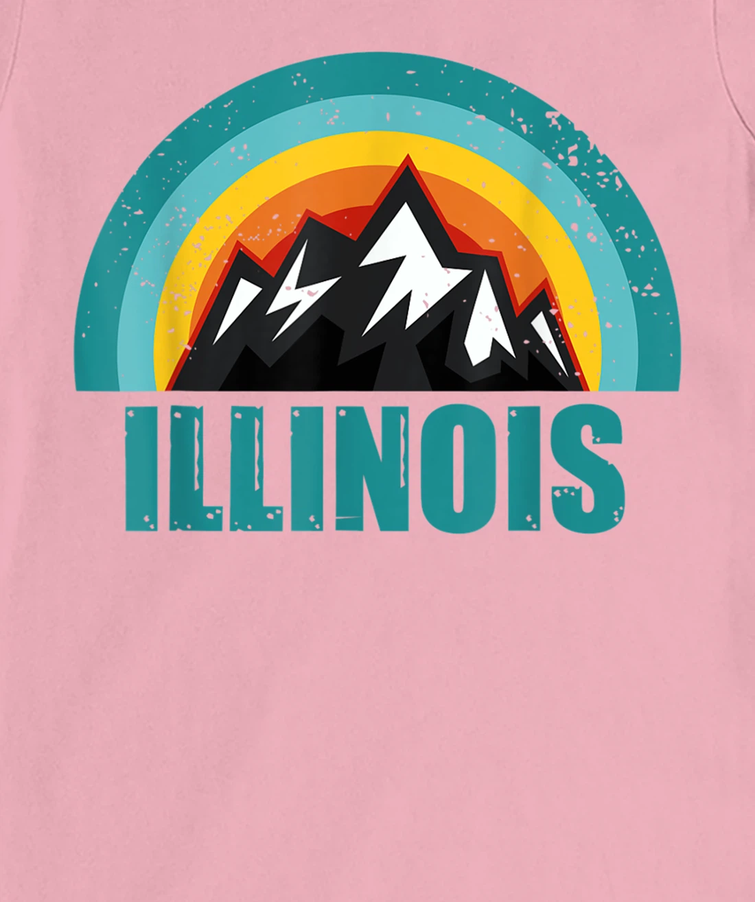Womens Illinois Retro Sunset Gifts American States T-Shirt, Kid T-Shirt and Women T-Shirt