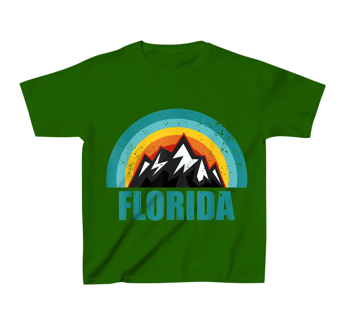 Womens Florida Retro Sunset Gifts American States T-Shirt, Kid T-Shirt and Women T-Shirt