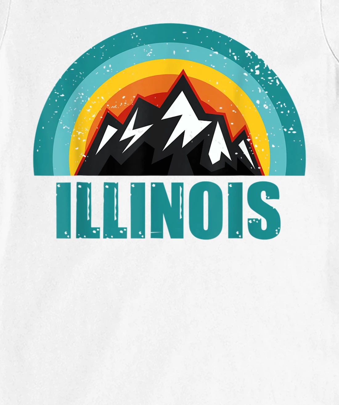 Womens Illinois Retro Sunset Gifts American States T-Shirt, Kid T-Shirt and Women T-Shirt
