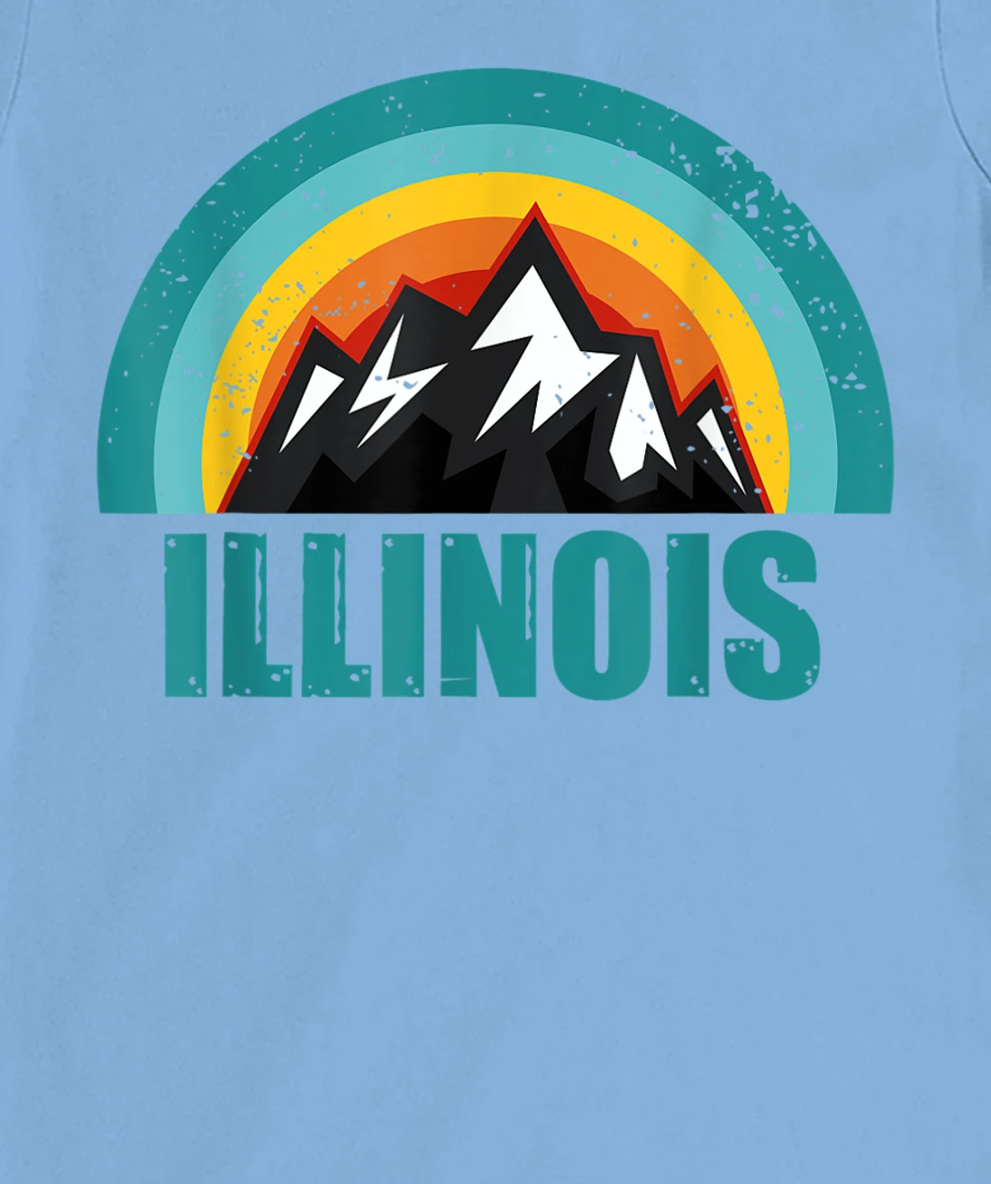 Womens Illinois Retro Sunset Gifts American States T-Shirt, Kid T-Shirt and Women T-Shirt