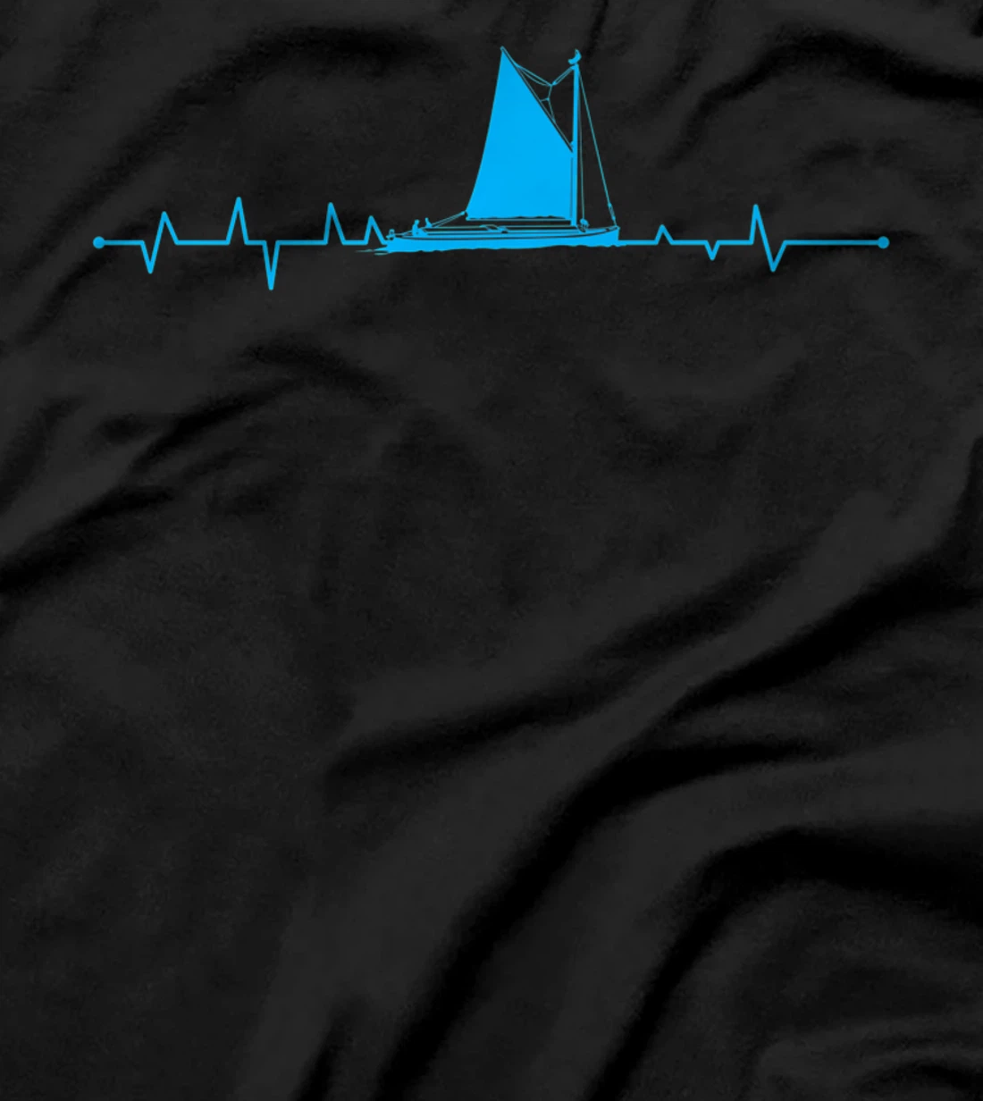 Sailboat Heartbeat For Sailor Fishermen Boat Lover T-Shirt, Women T-Shirt
