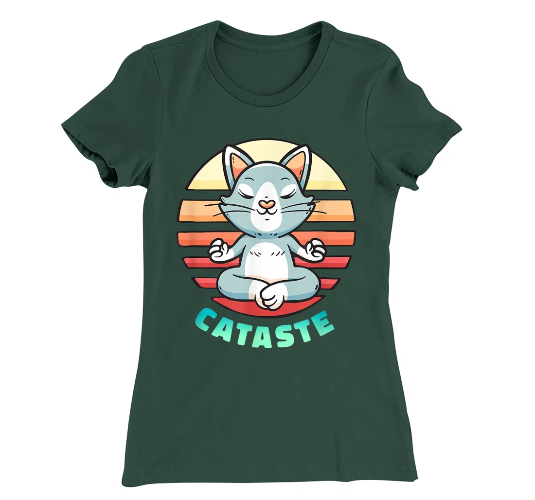 Funny Yoga Cat - Catataste T-Shirt, Women T-Shirt