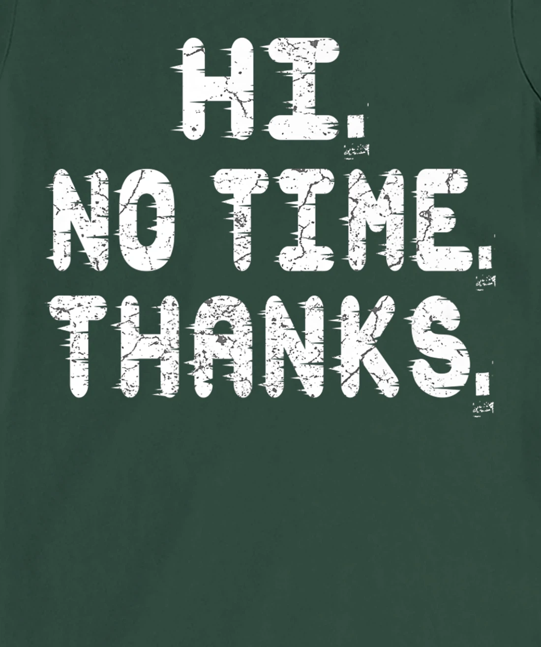 Hi No Time Thanks Funny Humor T-Shirt, Women T-Shirt