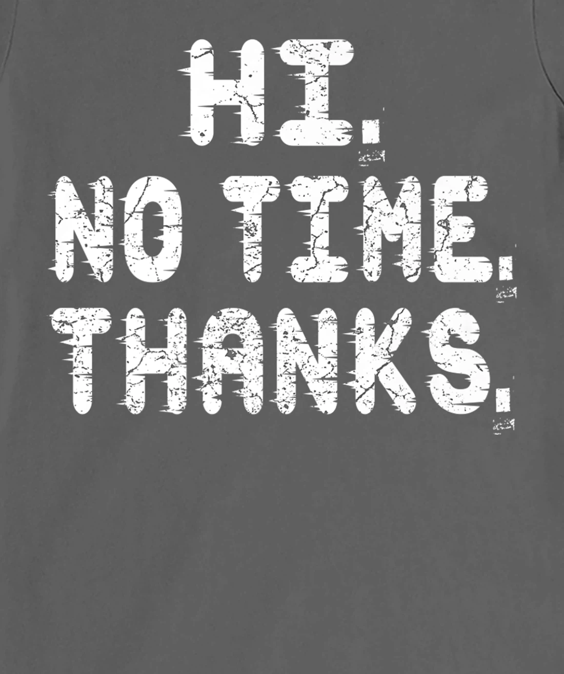 Hi No Time Thanks Funny Humor T-Shirt, Women T-Shirt