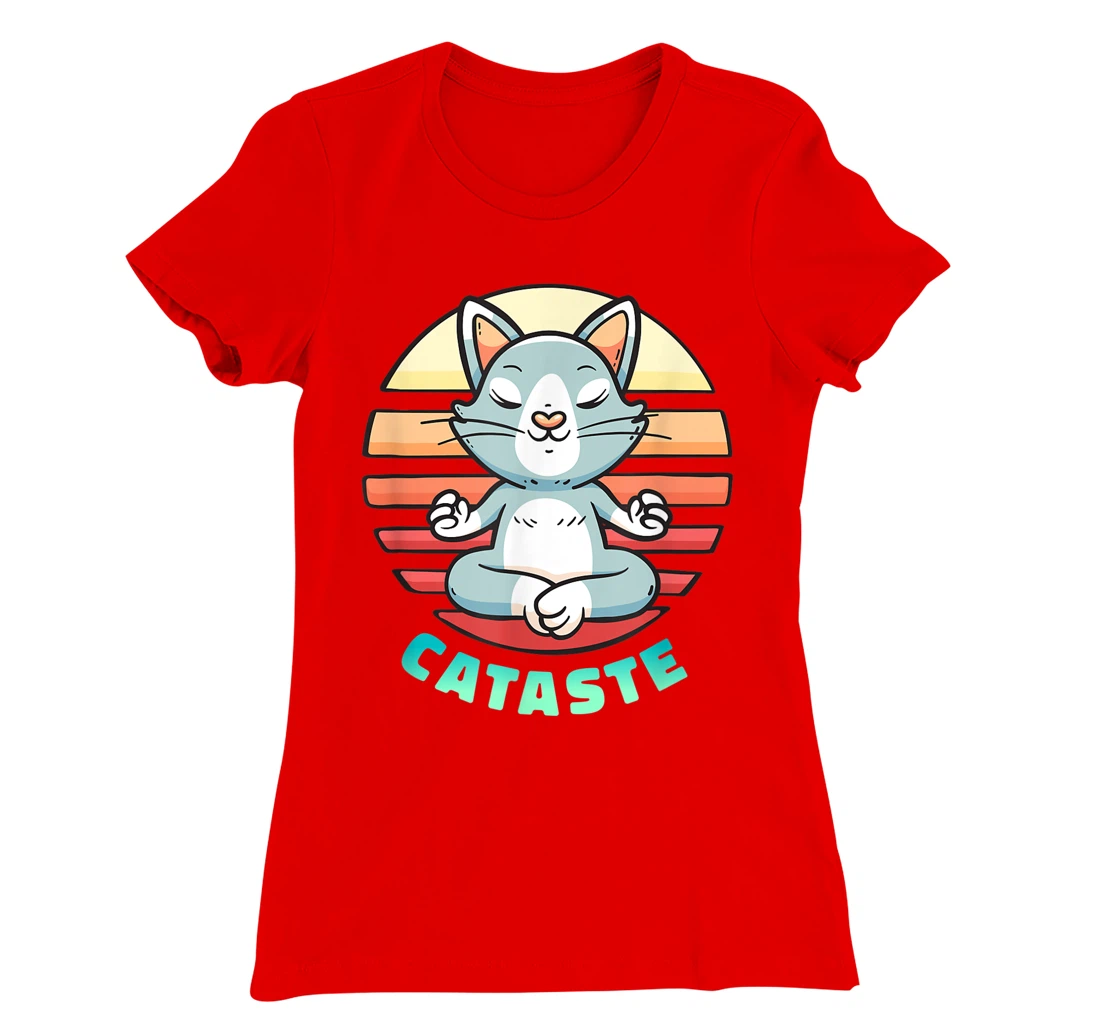 Funny Yoga Cat - Catataste T-Shirt, Women T-Shirt