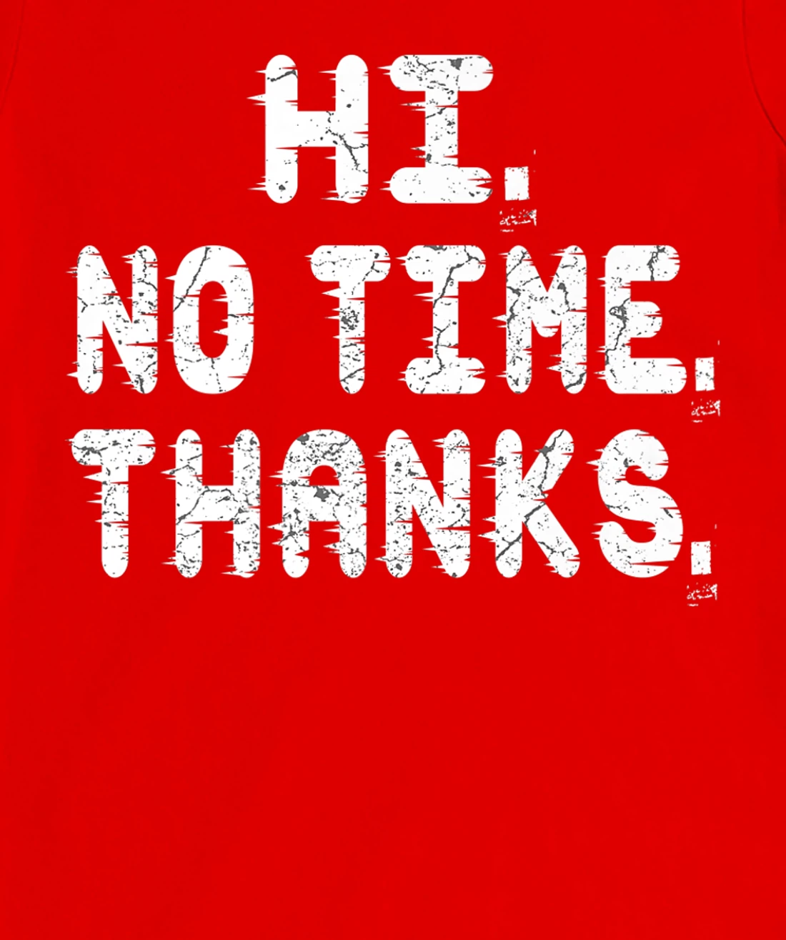 Hi No Time Thanks Funny Humor T-Shirt, Women T-Shirt