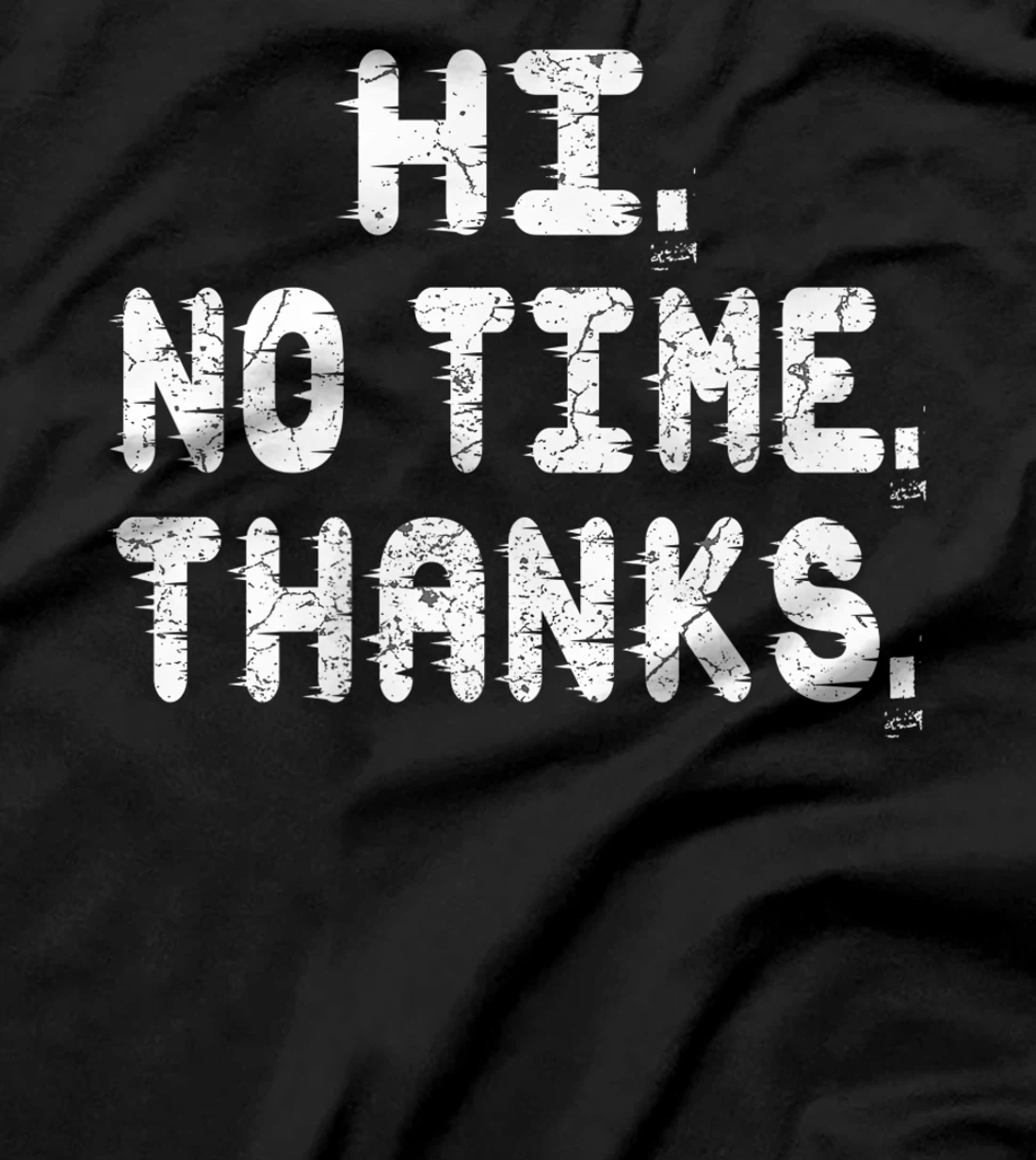 Hi No Time Thanks Funny Humor T-Shirt, Women T-Shirt
