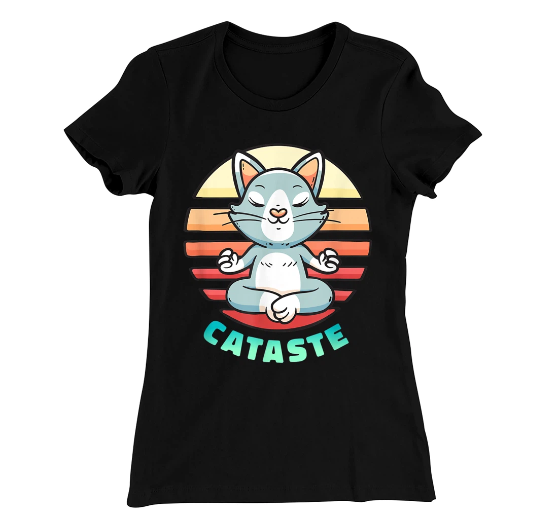 Funny Yoga Cat - Catataste T-Shirt, Women T-Shirt