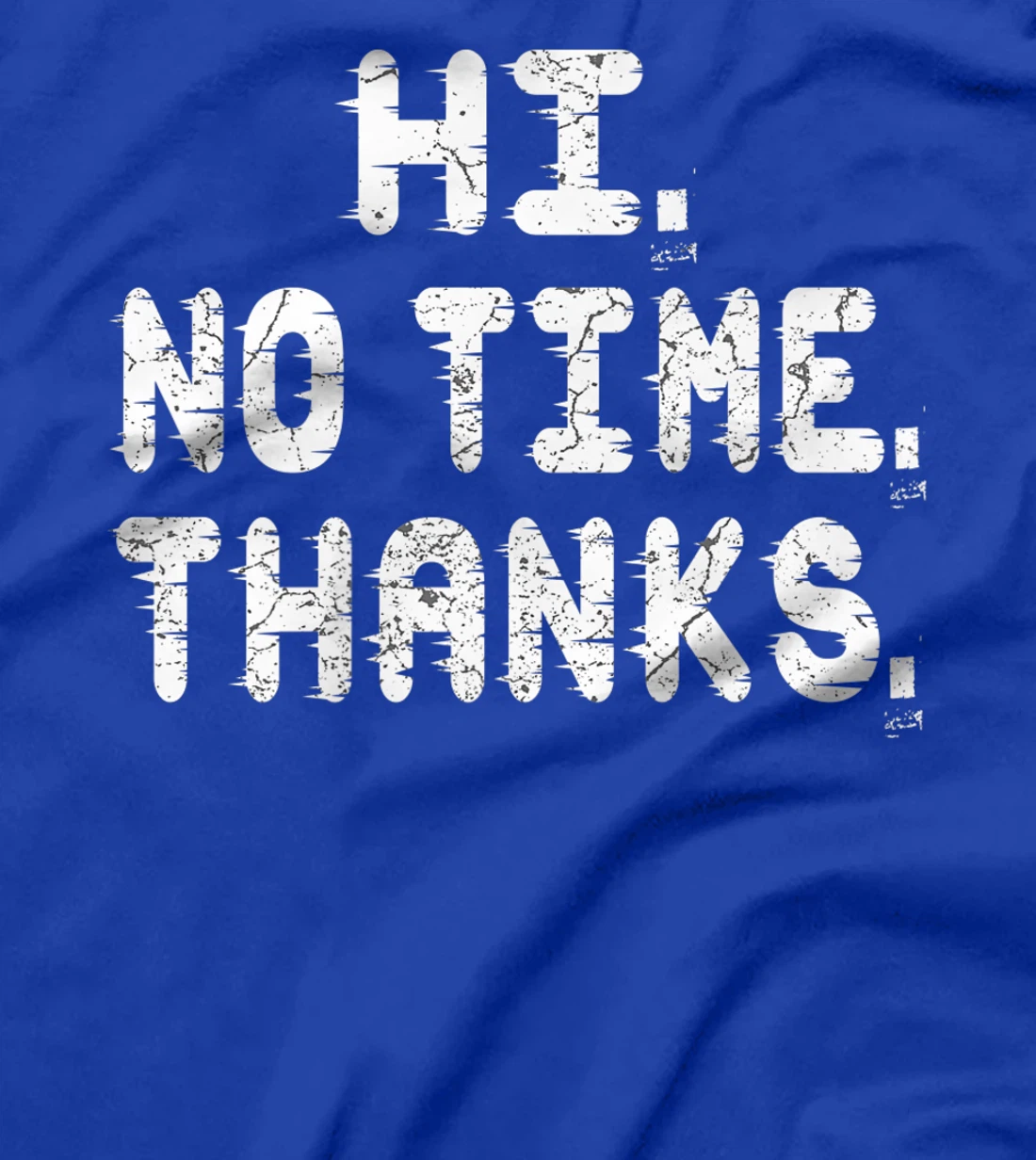 Hi No Time Thanks Funny Humor T-Shirt, Women T-Shirt