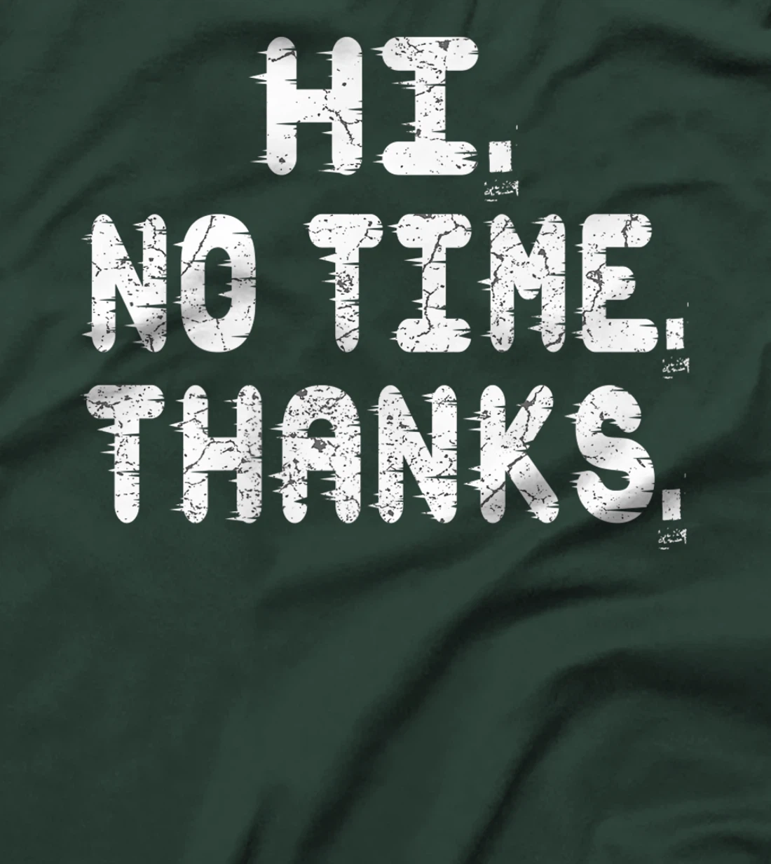 Hi No Time Thanks Funny Humor T-Shirt, Women T-Shirt