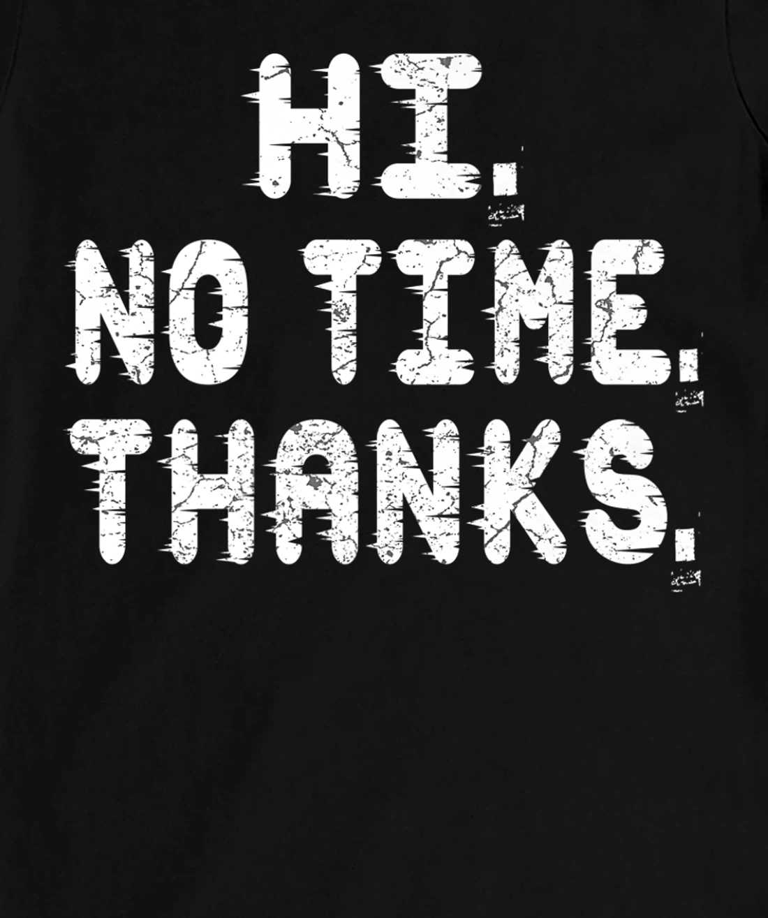 Hi No Time Thanks Funny Humor T-Shirt, Women T-Shirt