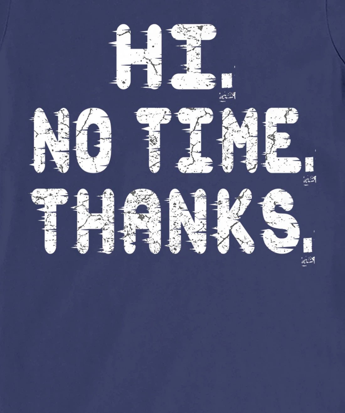Hi No Time Thanks Funny Humor T-Shirt, Women T-Shirt