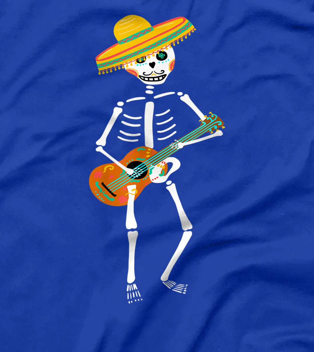 Guitar Sugar Skull Day Of Death Dia De Los Muertos 2021 T-Shirt, Kid T-Shirt and Women T-Shirt