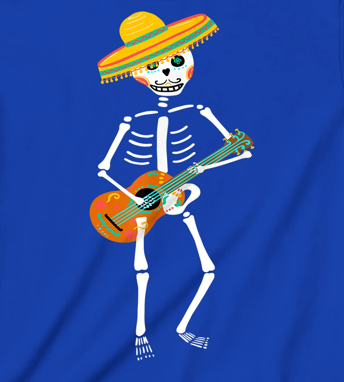 Guitar Sugar Skull Day Of Death Dia De Los Muertos 2021 T-Shirt, Kid T-Shirt and Women T-Shirt
