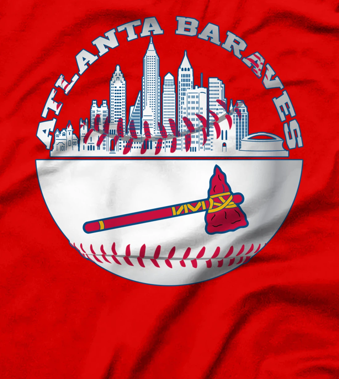 Atlanta Baseball Distressed Game Day Brave Vintage Fan Lover T-Shirt