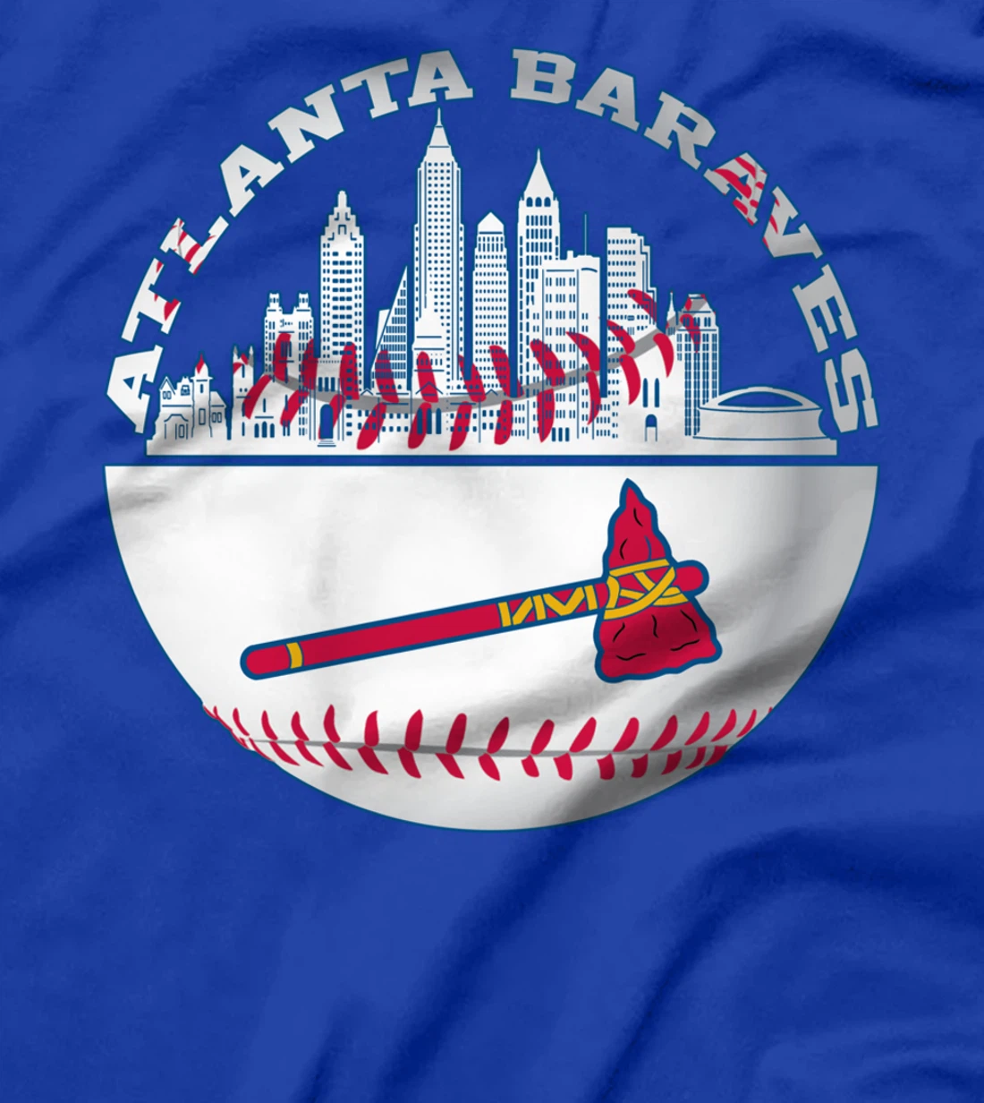 Atlanta Baseball Distressed Game Day Brave Vintage Fan Lover T-Shirt