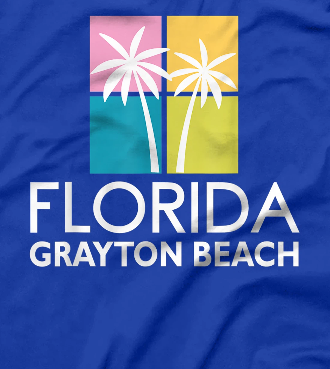 Grayton Beach Palm Tree Art Deco Light Coloured Grayton T-Shirt, Kid T-Shirt and Women T-Shirt