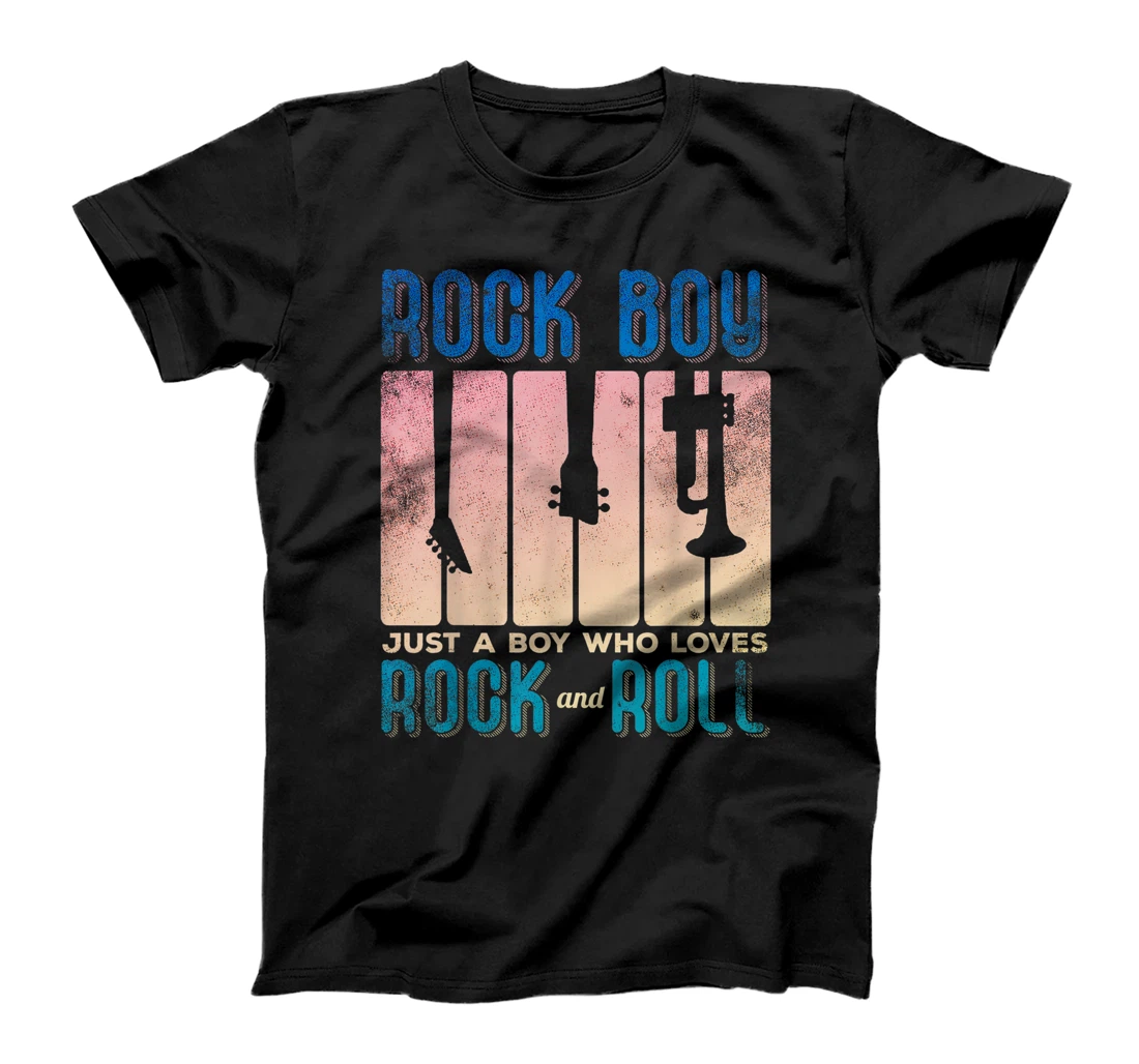 Rock Boy Just a Boy who Loves Rock and Roll T-Shirt, Kid T-Shirt and Women T-Shirt