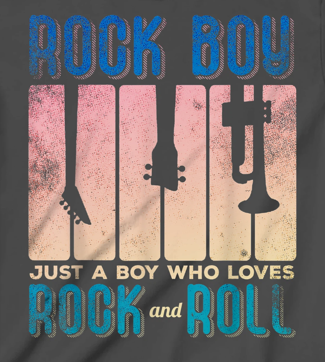 Rock Boy Just a Boy who Loves Rock and Roll T-Shirt, Kid T-Shirt and Women T-Shirt