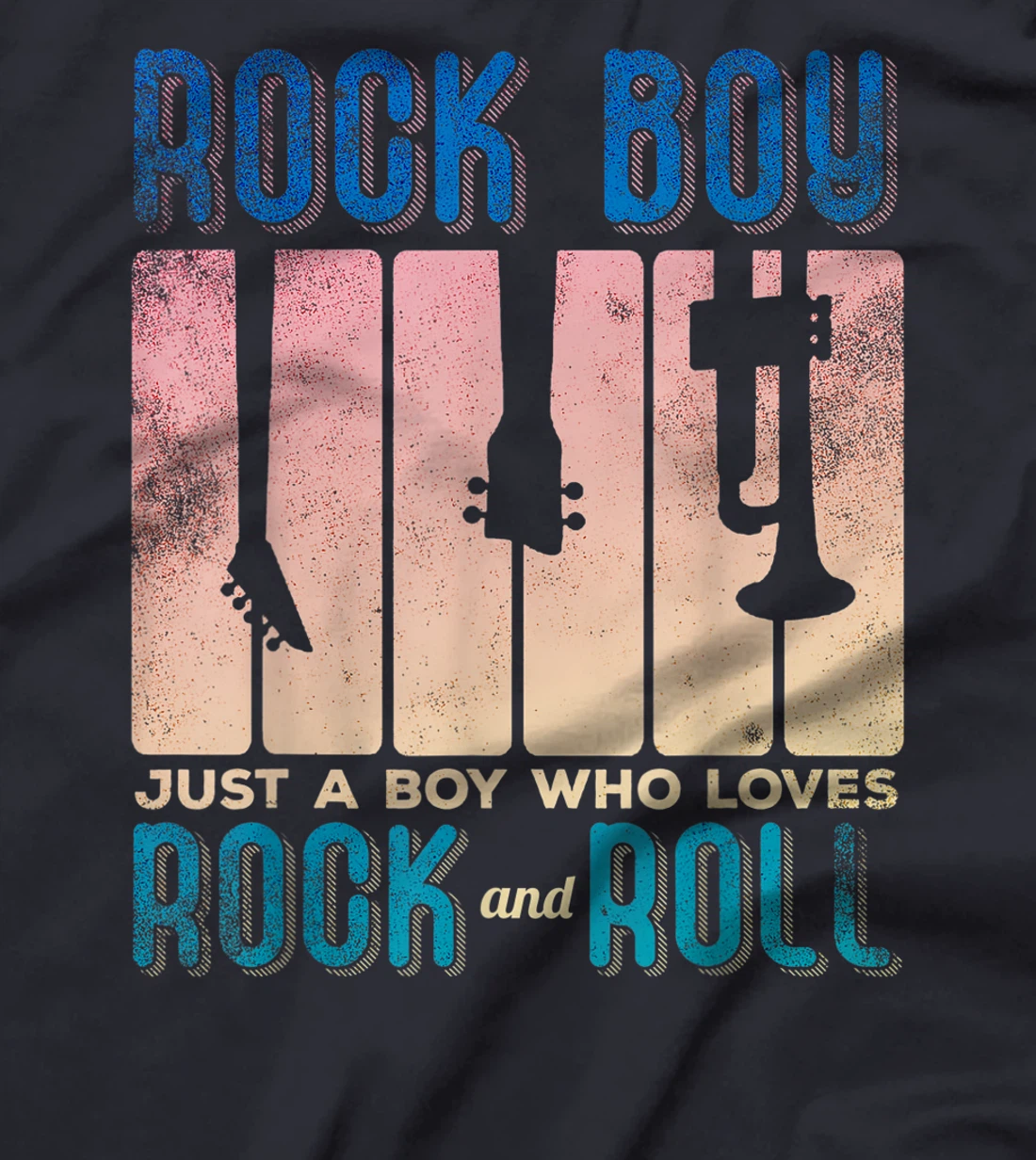Rock Boy Just a Boy who Loves Rock and Roll T-Shirt, Kid T-Shirt and Women T-Shirt