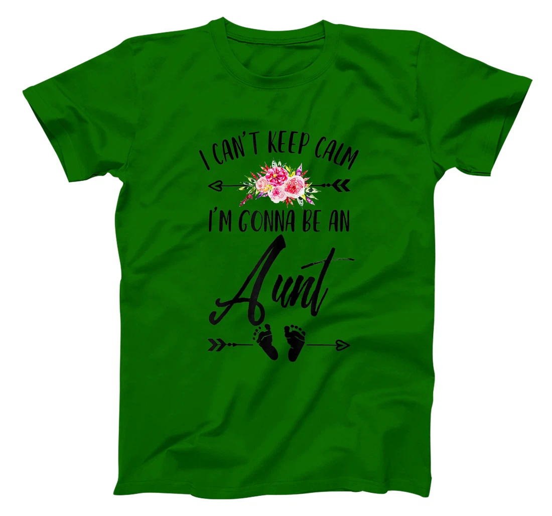 Womens I Cant Keep Calm I'm Gonna Be an Aunt Plus Size Graphics T-Shirt, Women T-Shirt