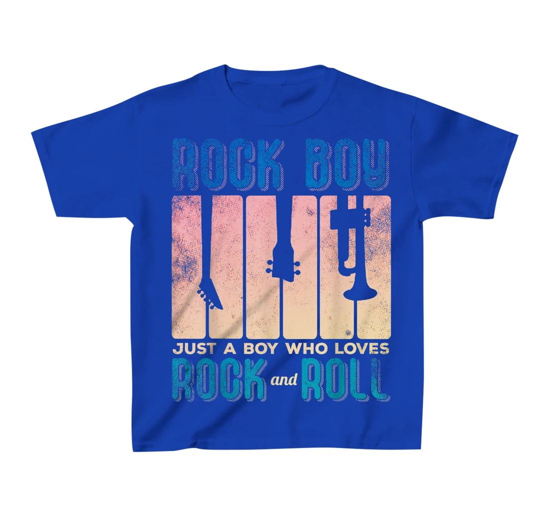 Rock Boy Just a Boy who Loves Rock and Roll T-Shirt, Kid T-Shirt and Women T-Shirt