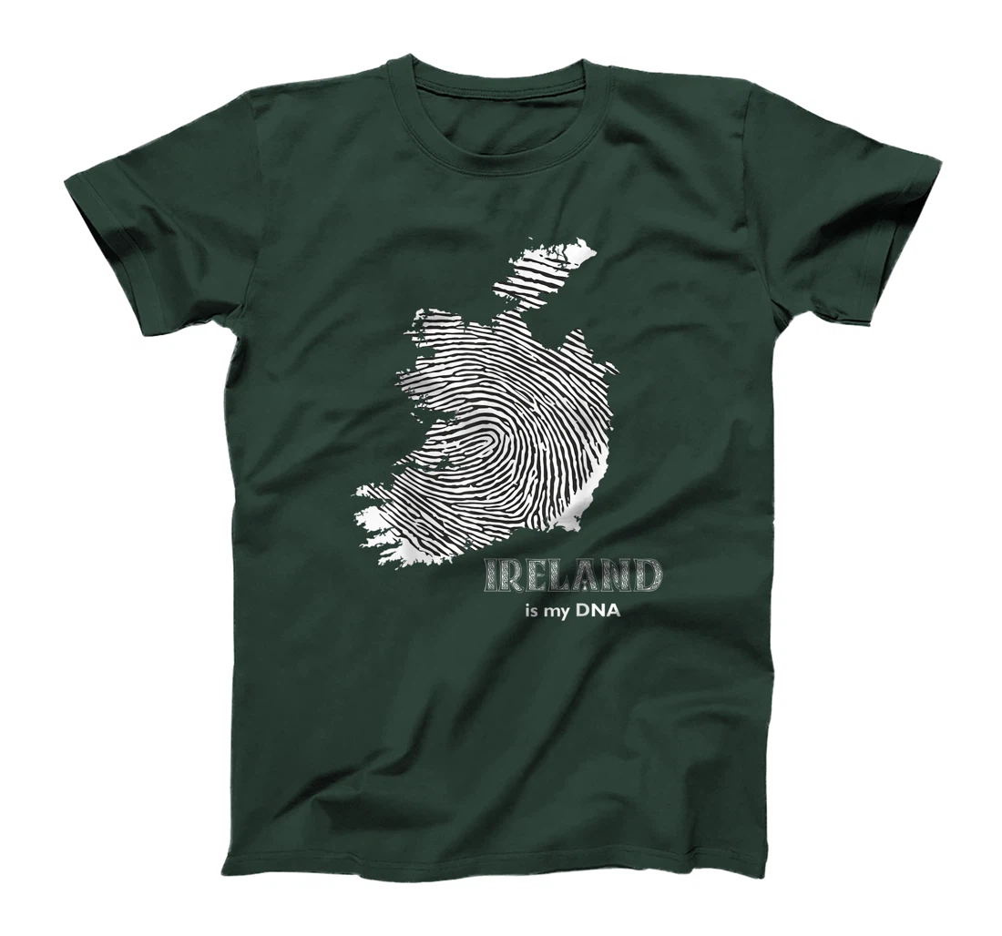 Ireland Is My DNA - Irish Fingerprint Design Map T-Shirt, Kid T-Shirt and Women T-Shirt