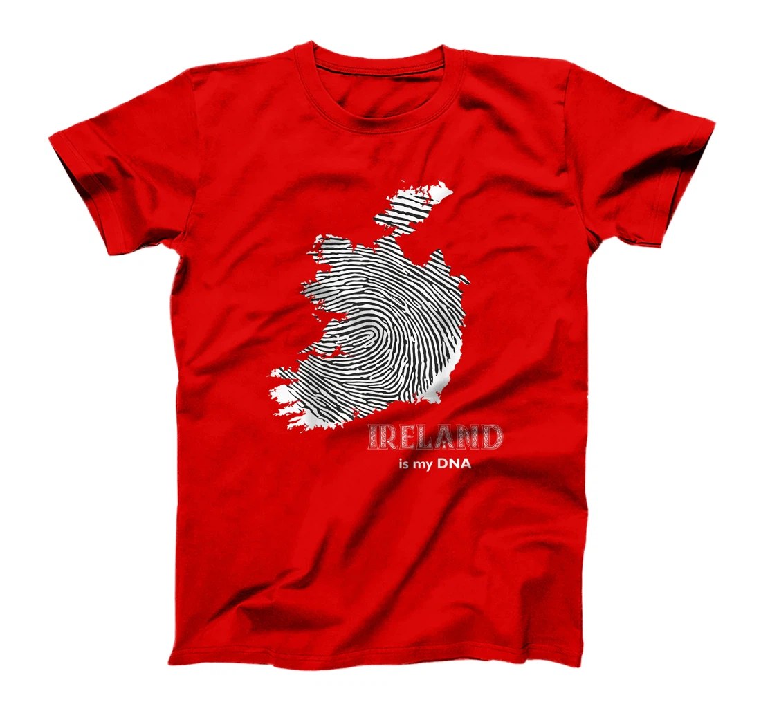 Ireland Is My DNA - Irish Fingerprint Design Map T-Shirt, Kid T-Shirt and Women T-Shirt