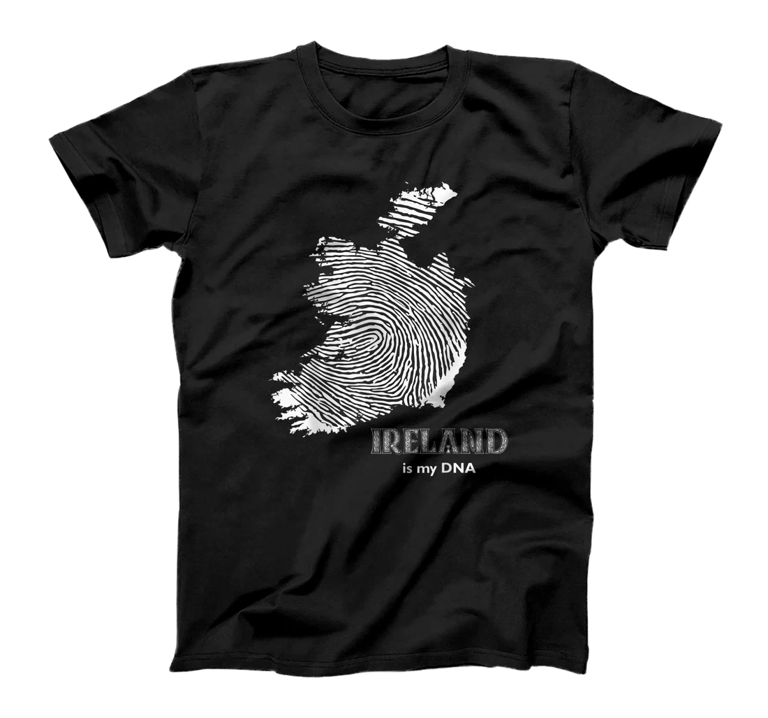 Ireland Is My DNA - Irish Fingerprint Design Map T-Shirt, Kid T-Shirt and Women T-Shirt