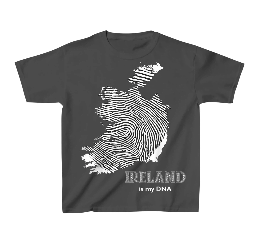 Ireland Is My DNA - Irish Fingerprint Design Map T-Shirt, Kid T-Shirt and Women T-Shirt