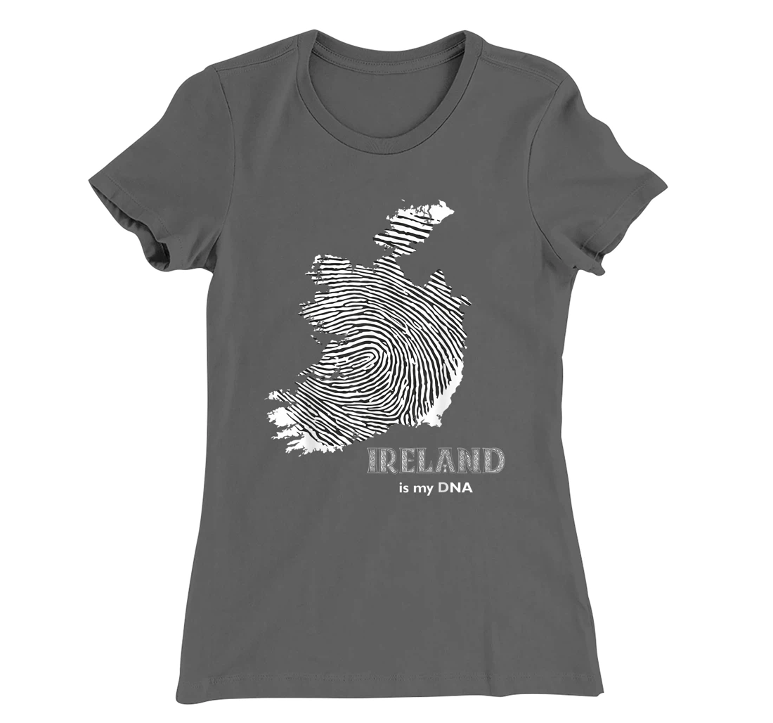 Ireland Is My DNA - Irish Fingerprint Design Map T-Shirt, Kid T-Shirt and Women T-Shirt