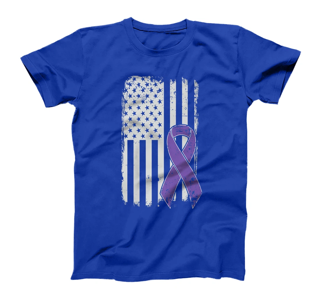 Testicular Cancer Awareness - Vintage USA American Flag T-Shirt, Kid T-Shirt and Women T-Shirt