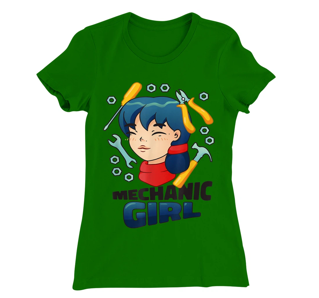 Mechanic Girl Japanese Female Repair Funny T-Shirt, Women T-Shirt