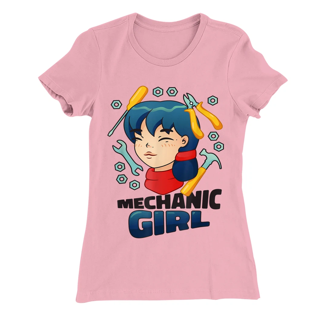 Mechanic Girl Japanese Female Repair Funny T-Shirt, Women T-Shirt