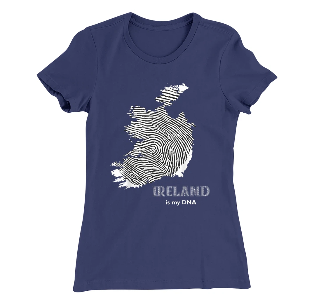 Ireland Is My DNA - Irish Fingerprint Design Map T-Shirt, Kid T-Shirt and Women T-Shirt