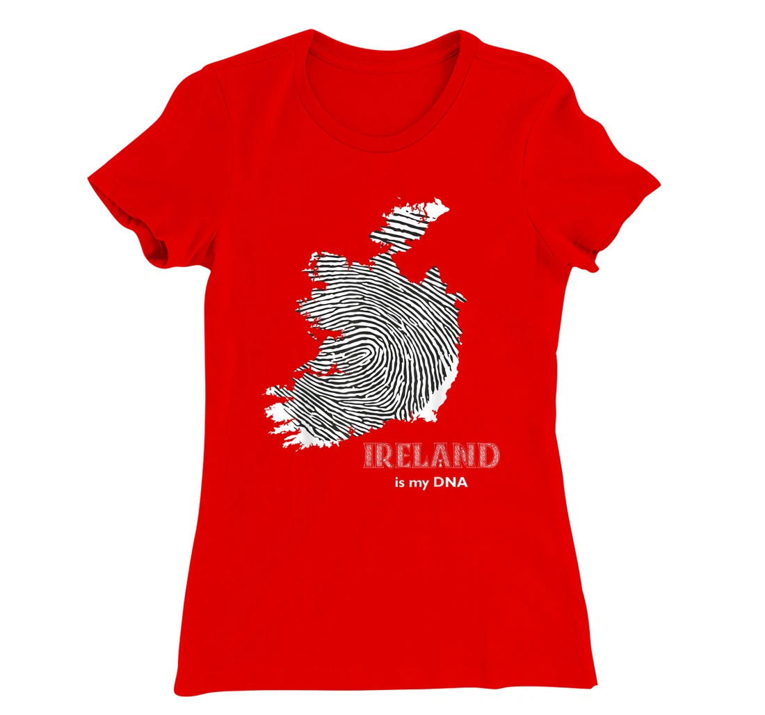 Ireland Is My DNA - Irish Fingerprint Design Map T-Shirt, Kid T-Shirt and Women T-Shirt