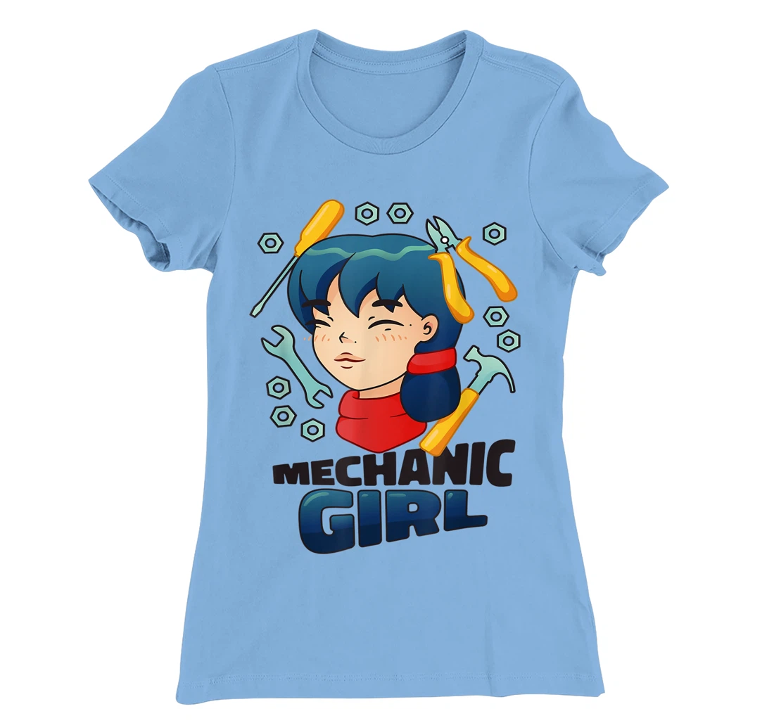 Mechanic Girl Japanese Female Repair Funny T-Shirt, Women T-Shirt