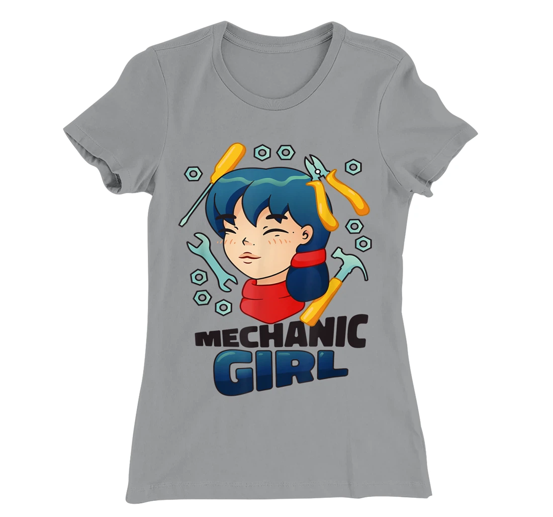 Mechanic Girl Japanese Female Repair Funny T-Shirt, Women T-Shirt