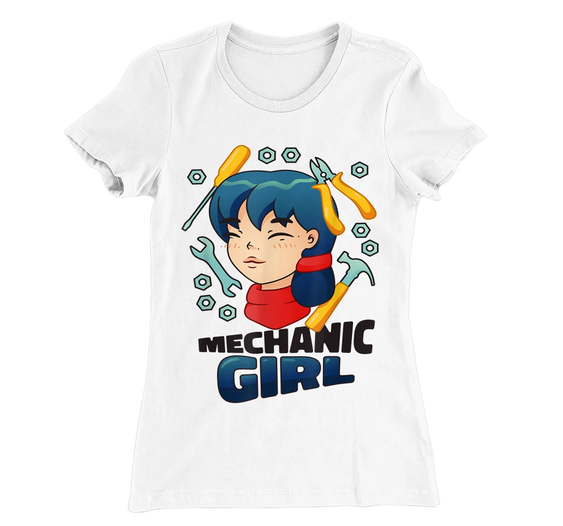 Mechanic Girl Japanese Female Repair Funny T-Shirt, Women T-Shirt